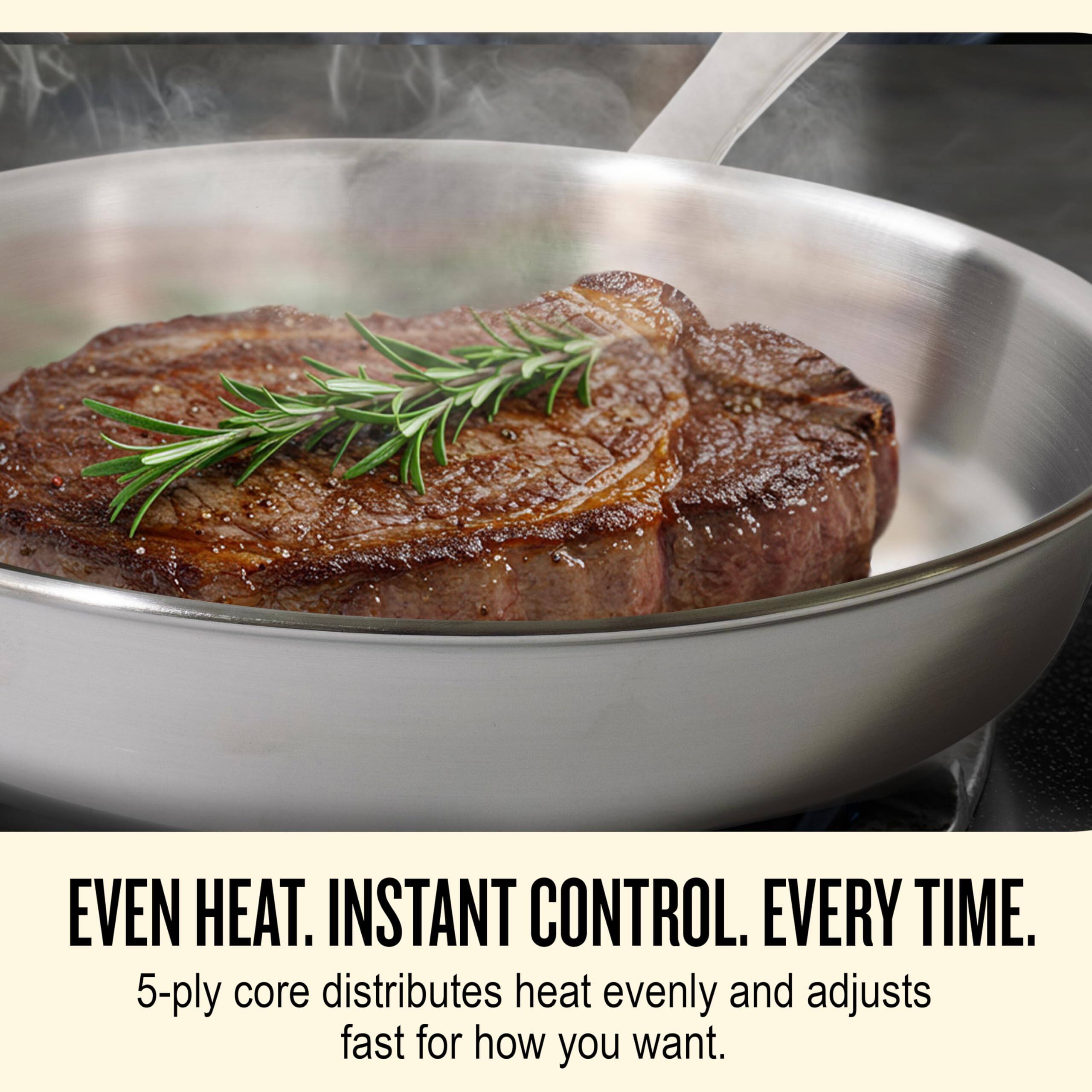 EVEN HEAT. INSTANT CONTROL. EVERY TIME.

5-ply core distributes heat evenly and adjusts fast for how you want.