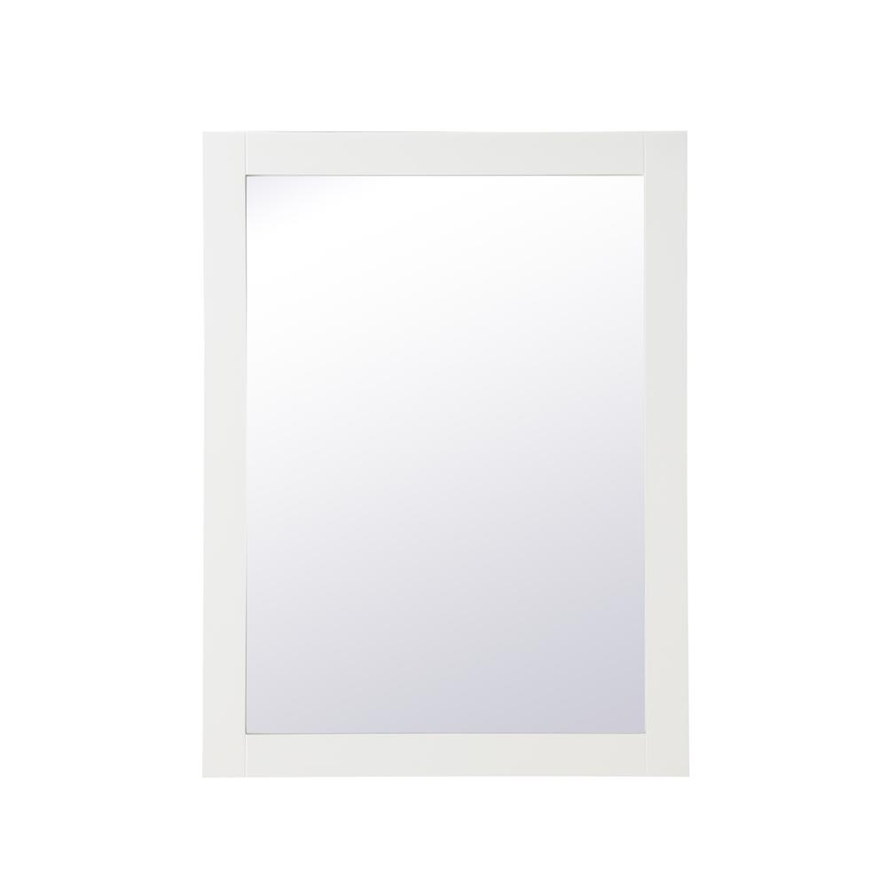 Alt View 1. Elegant Decor - Aqua rectangle vanity mirror 27 inch in White - White.