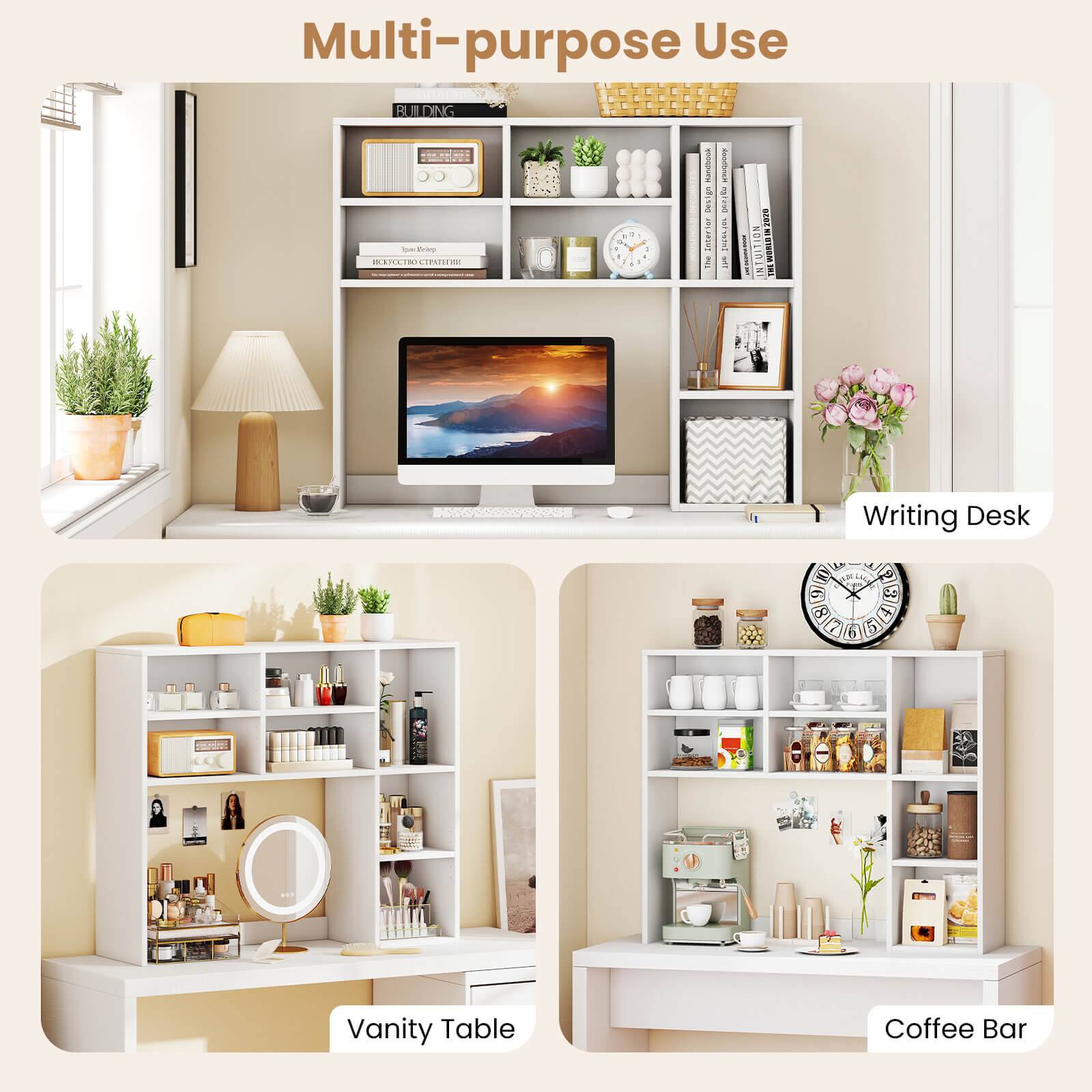 Multi-purpose Use

- Writing Desk
- Vanity Table
- Coffee Bar