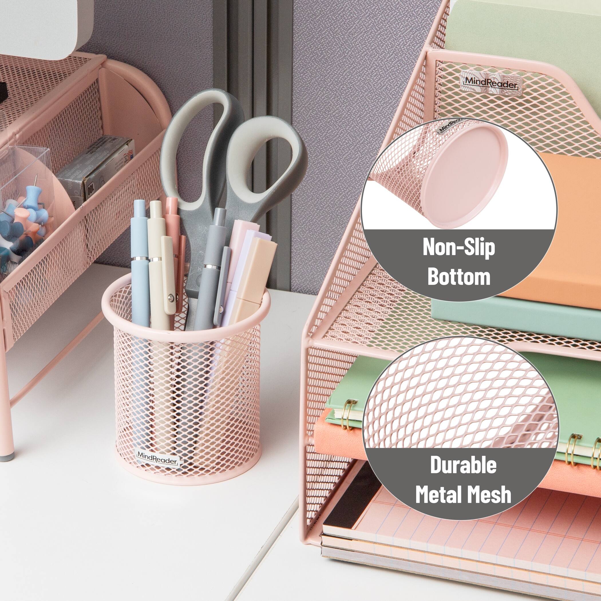 MindReader, Non-Slip Bottom, Durable Metal Mesh