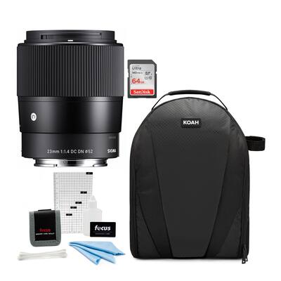 Sigma 23mm F1.4 DC DN Contemporary Lens for Sony E Mount w/Camera Sigma 23mm F1.4 DC DN Contemporary Lens for Sony E Mount w/Camera