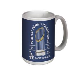 WinCraft - Los Angeles Dodgers Back-To-Back World Series Champions 15oz. Full Color Ceramic Mug - Multicolor