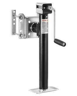 VEVOR - Trailer Jack, 5000 lbs Dynamic Load Capacity, Heavy Duty Swivel Bolt-on Trailer Jack, 14.3 Inch Stroke, 11.5-25.7 Inch - Black;Silver
