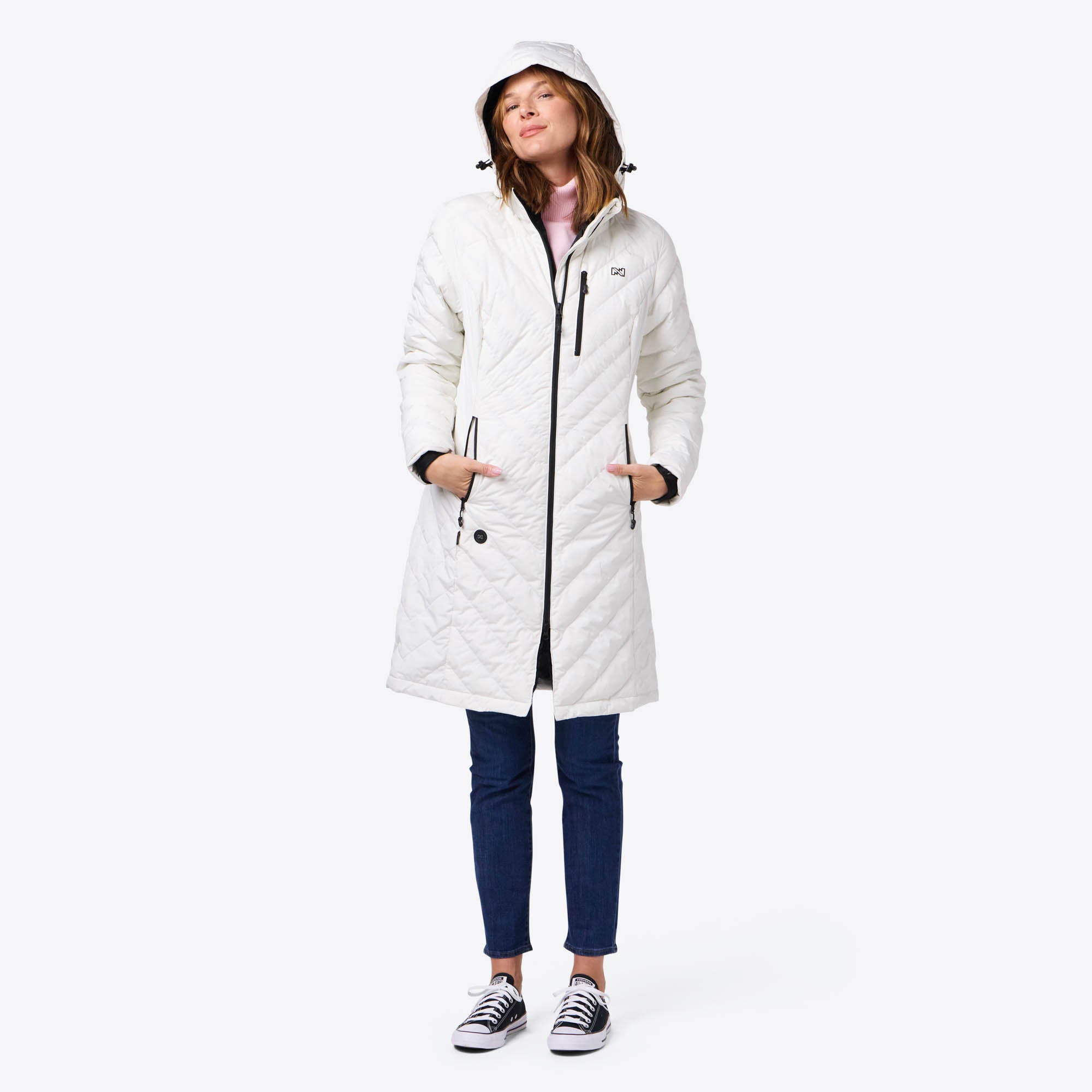 Alt View 4. Mobile Warming - Women's Meridian Heated Jacket - Cream.
