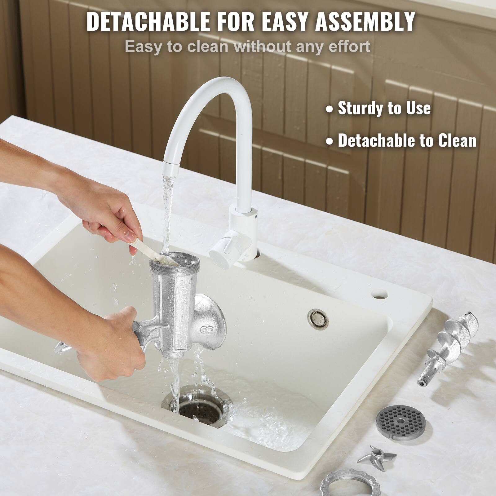 DETACHABLE FOR EASY ASSEMBLY  
Easy to clean without any effort  

- Sturdy to Use  
- Detachable to Clean