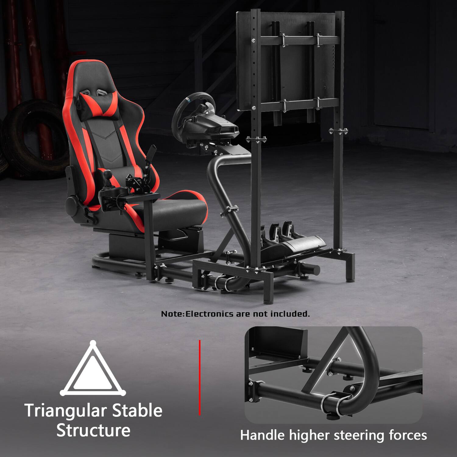 Note: Electronics are not included.

Triangular Stable Structure

Handle higher steering forces