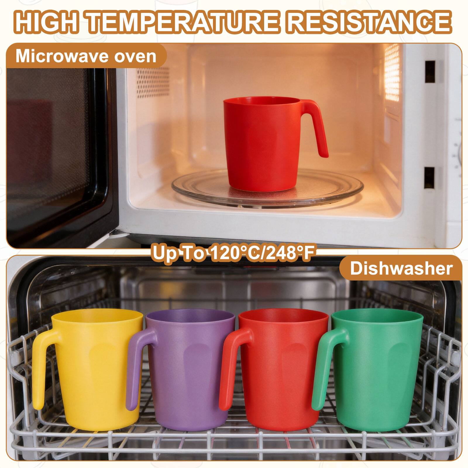 HIGH TEMPERATURE RESISTANCE

Microwave oven

Up-To 120°C/248°F

Dishwasher
