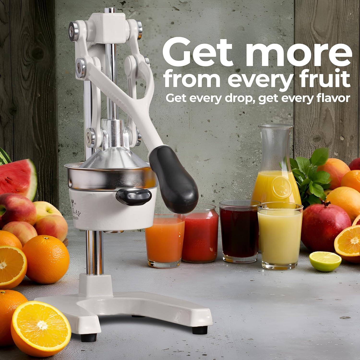 Get more from every fruit  
Get every drop, get every flavor