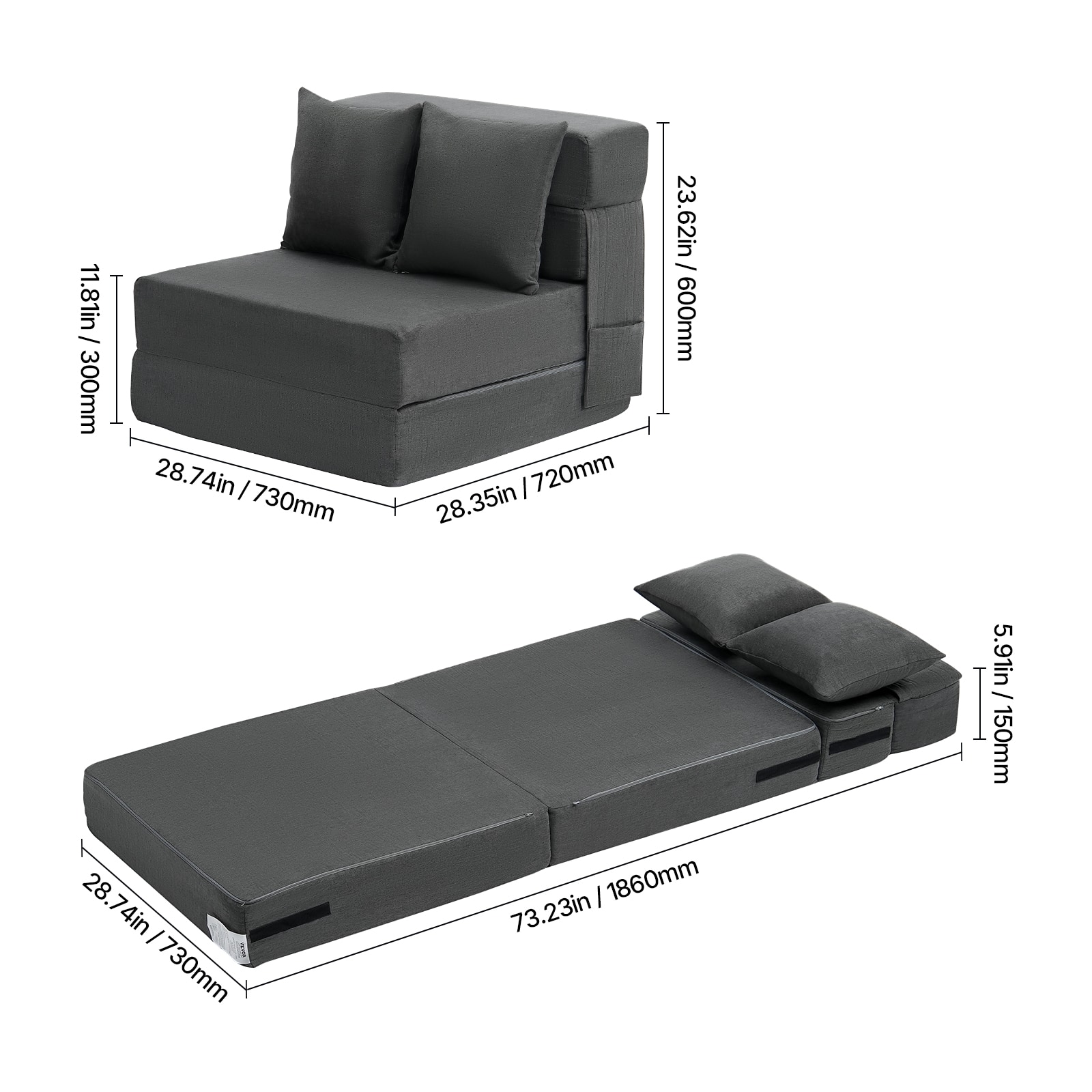 その他 neighborhood FOLDING SOFA . PA Neighborhood Black Folding Sofa . PA Bench Neighborhood