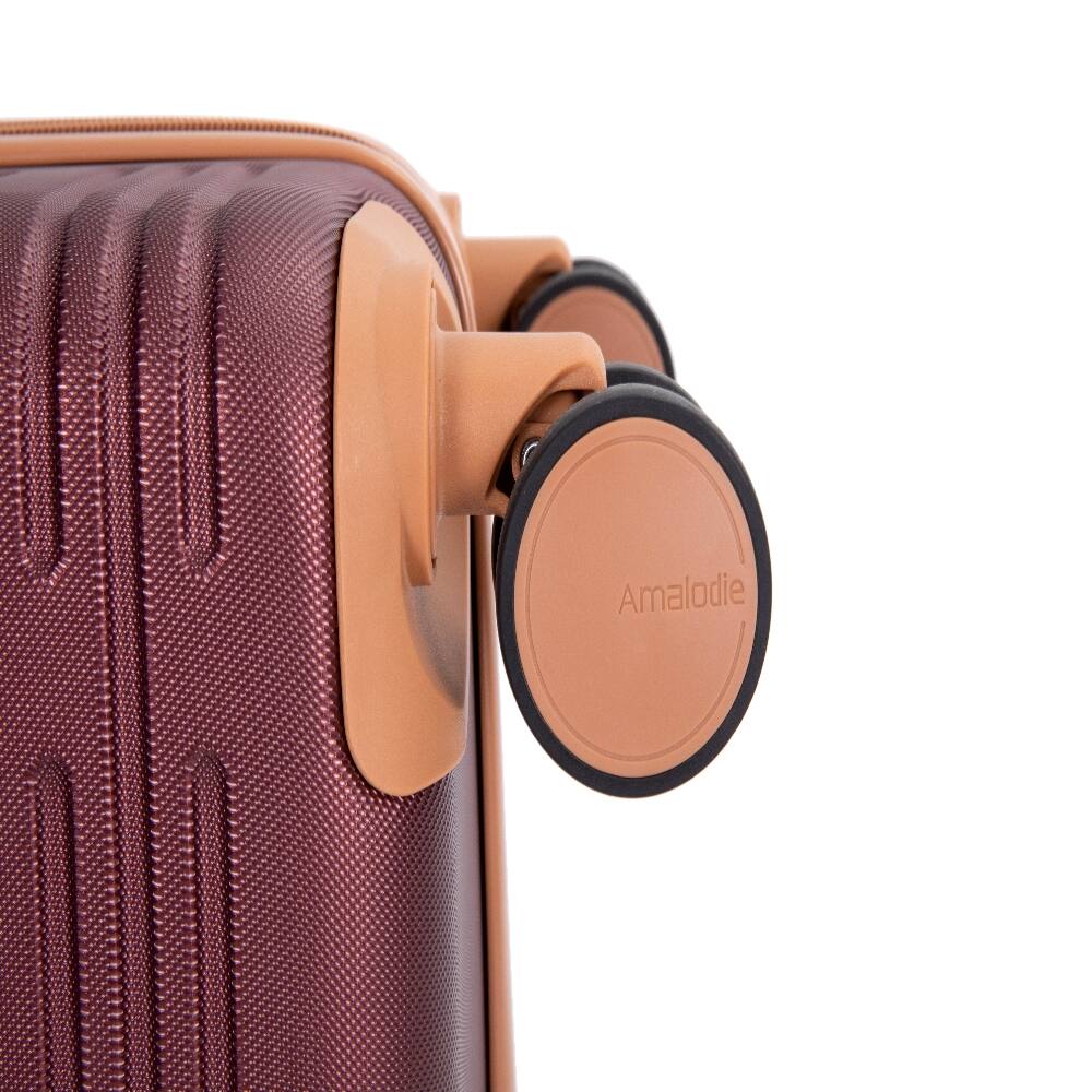 Alt View 7. Ropilly - Ropilly 5 Piece Luggage Set Wine Red Hard Case Luggage with TSA Lock - Wine Red.