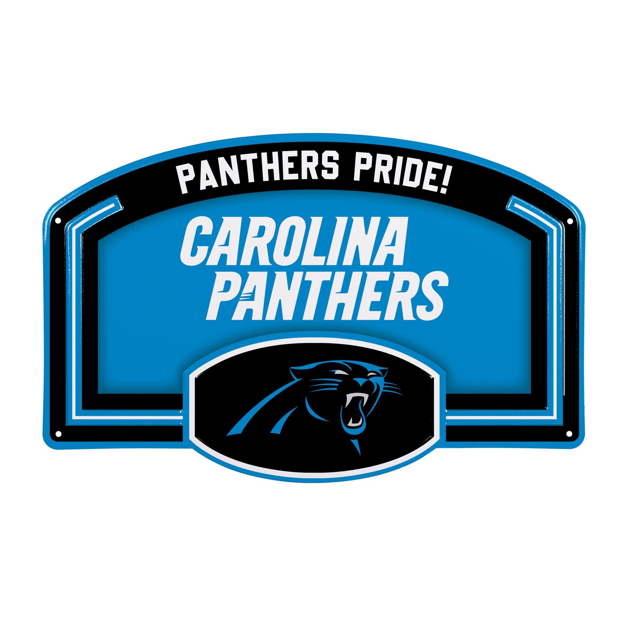 Carolina Panthers 11" x 17" Embossed USA Steel Buckle Wall Sign