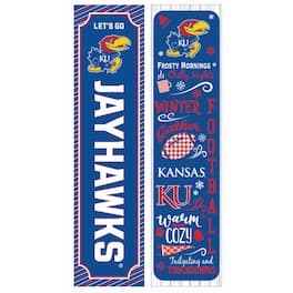 Evergreen Enterprises - Kansas Jayhawks 47" Double Sided Winter Leaner Fan Sign - Multicolor