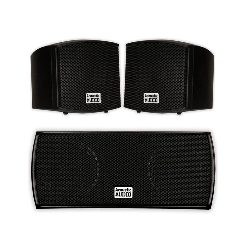 Photos - Speakers A&D Acoustic Audio by Goldwood - AA321B and AA32CB Mountable Indoor  Home Theater 3 Speaker Set - Black AA321CB-3 
