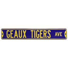 Authentic Street Signs - LSU Tigers 6'' x 36'' Steel Street Sign - Multicolor