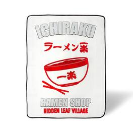 Just Funky - Naruto Ichiraku Ramen Fleece Throw Blanket | 45 x 60 Inches - White