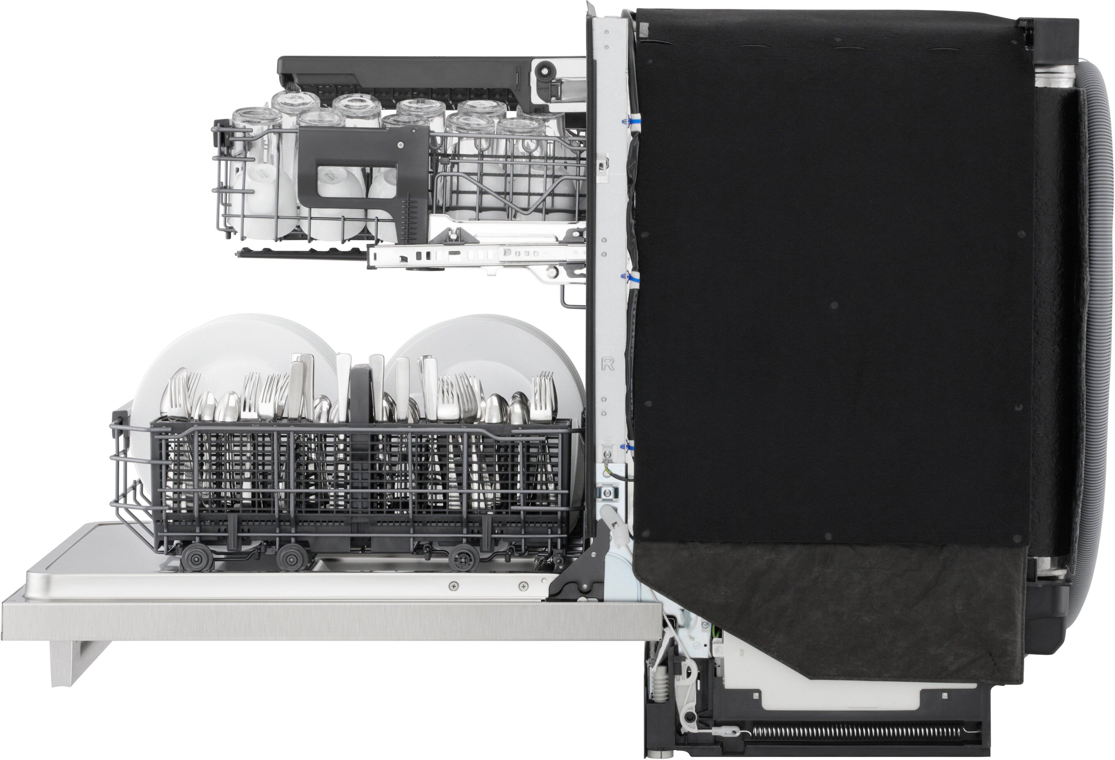 Alt View 24. LG - FlushFit 24" Top Control Smart Built-In Stainless Steel Tub Dishwasher with 3rd Rack, 1 Hour Wash & Dry Cycle and 42dBA - Stainless Steel.