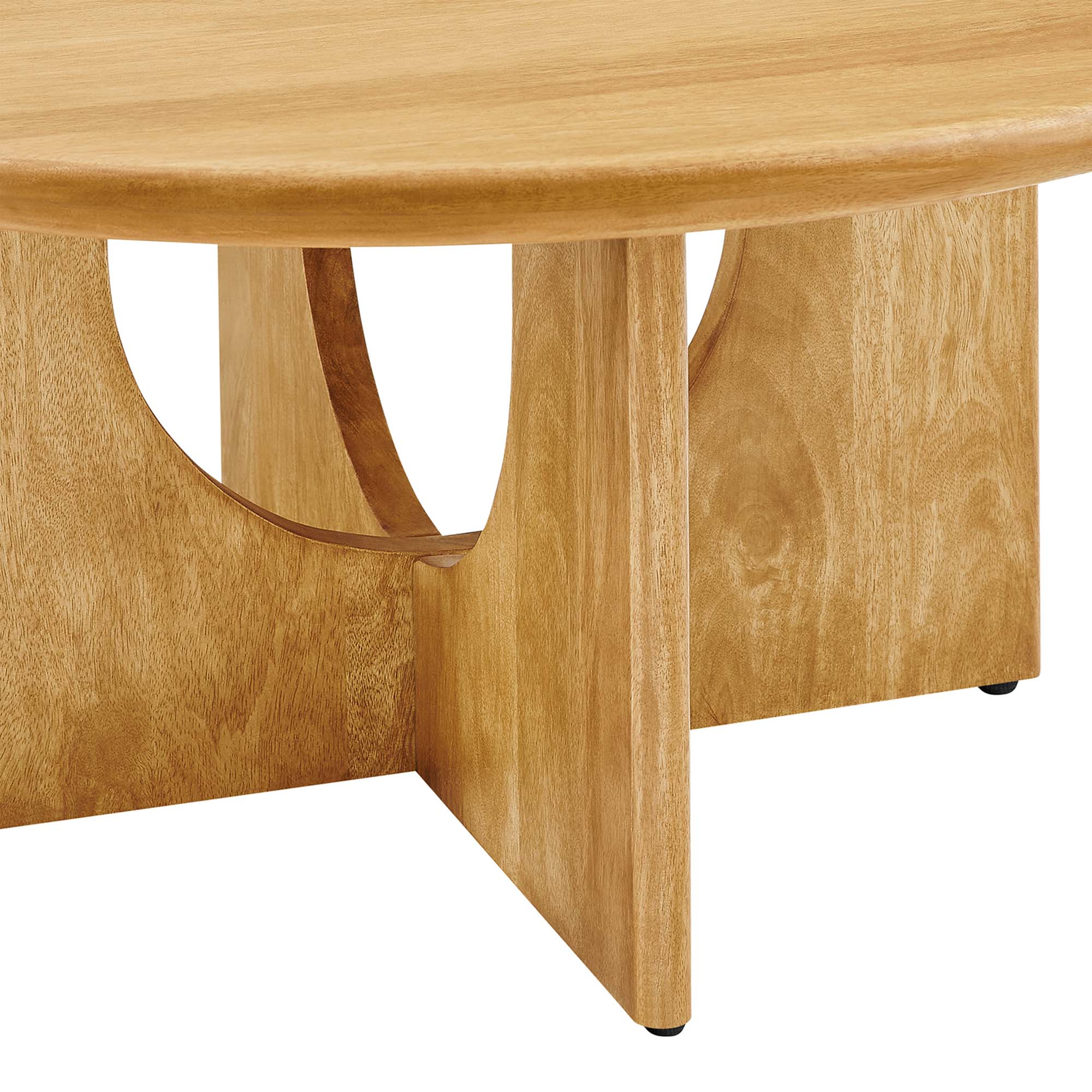 Alt View 4. Modway - Rivian Round 34" Coffee Table by Modway - Oak.