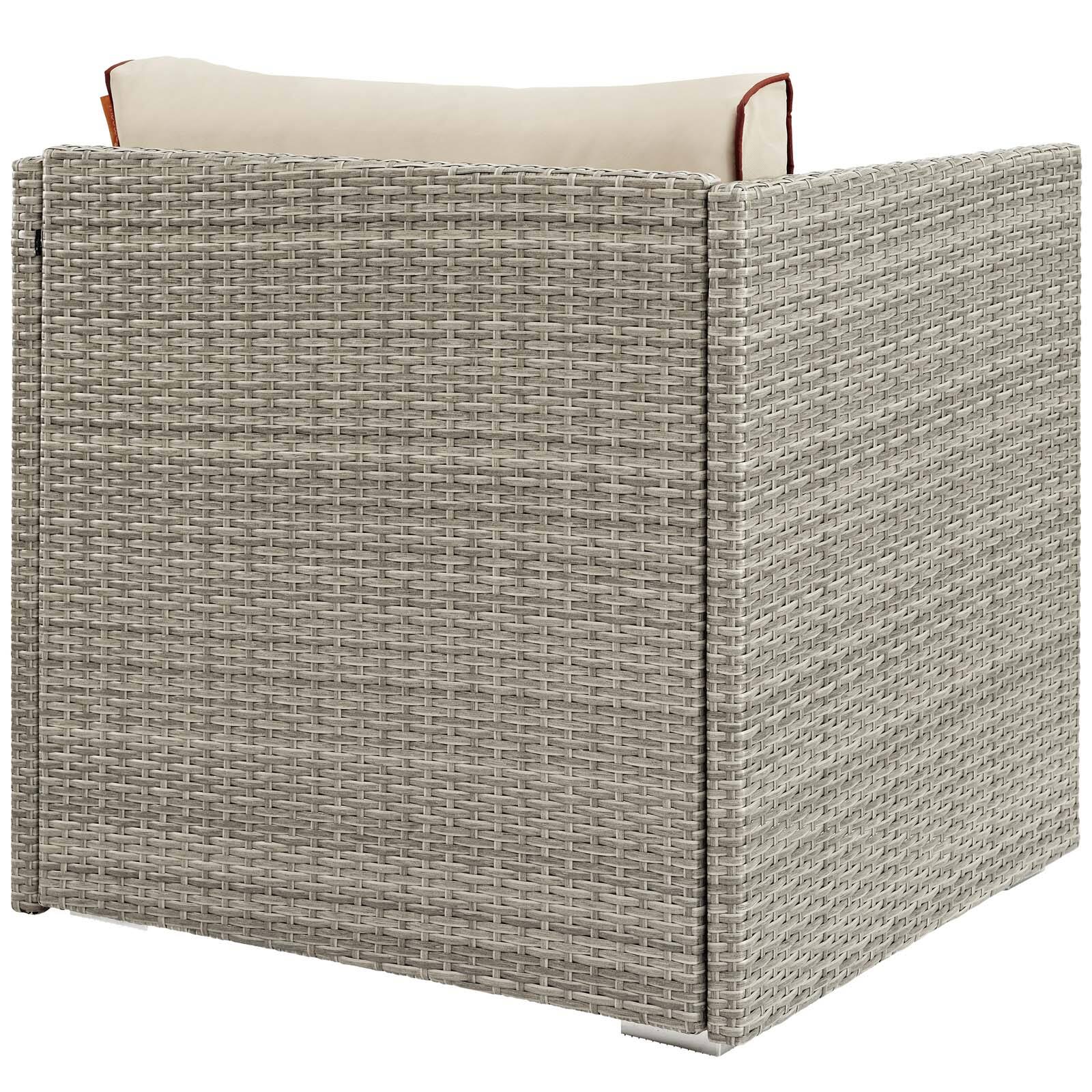 Back. Modway - Repose Outdoor Patio Armchair by Modway - Light Gray Beige.