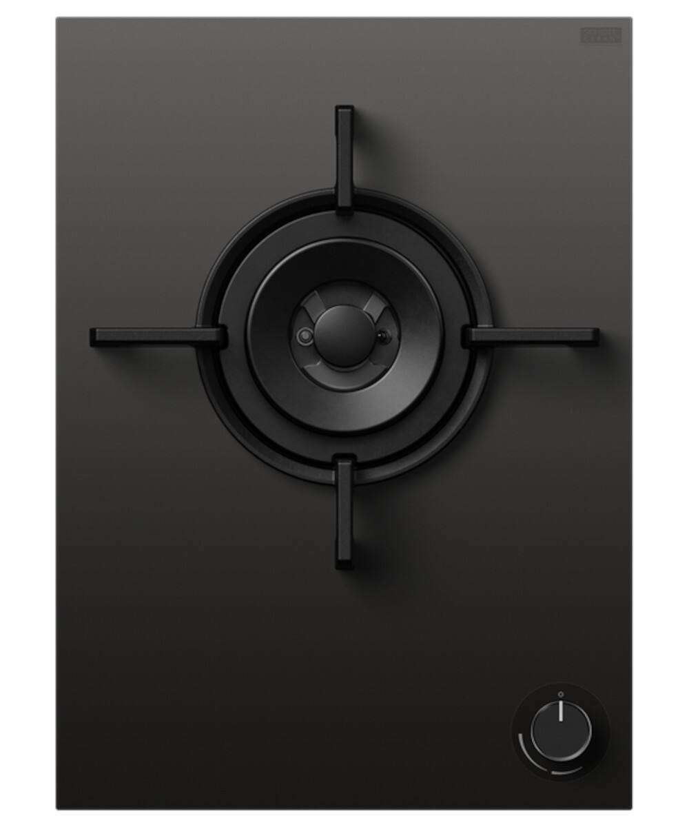 Front. Fisher & Paykel - 15-in Gas on glass modular cooktop with 1 burner LPG - Black.