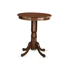 FurniFact - Solid Wood 3 Piece High Top Table Set with Two Counter Height Chairs - Mahogany