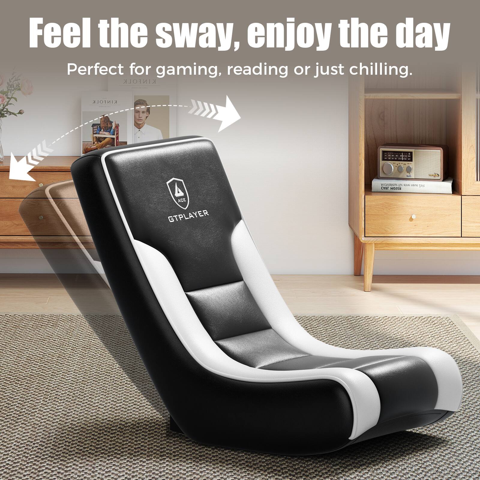Feel the sway, enjoy the day  
Perfect for gaming, reading or just chilling.  

KINFOLK  
KINFOLK  

nutm - 4 tes LHN NOEs AGE GTPLAYER
