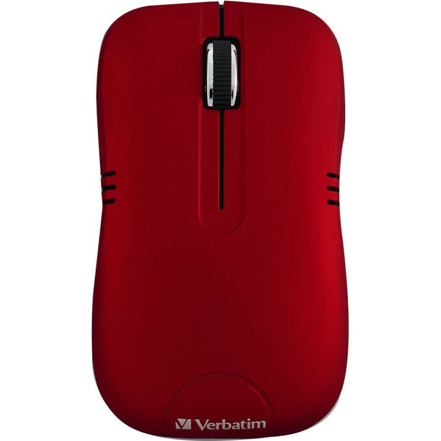 Alt View 5. Verbatim - Verbatim Wireless Notebook Optical Mouse, Commuter Series - Matte Red - Optical - Wireless - Radio Frequency - Matte Red - Matte Red.