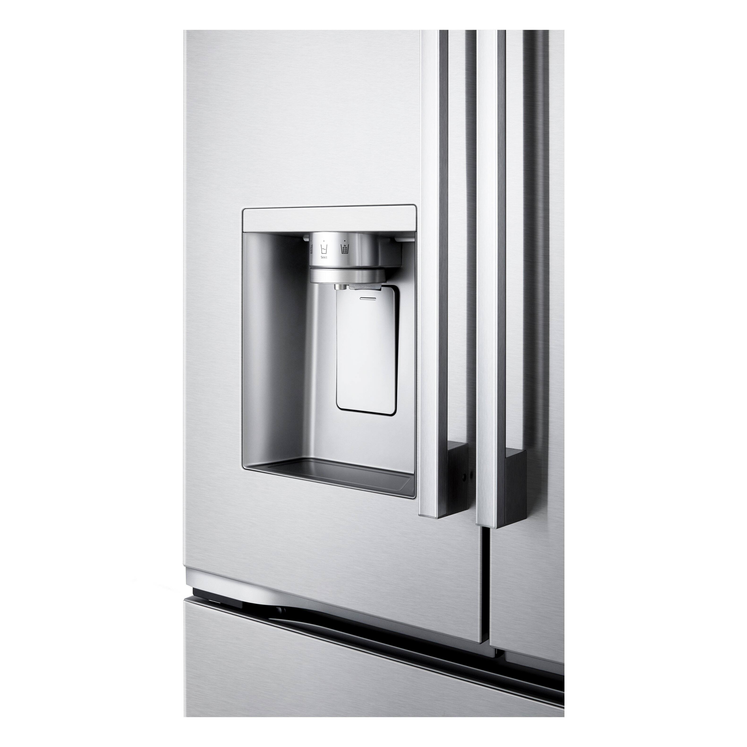 Alt View 11. LG - 36-in Wide 23.7 Cu. Ft. French Door Counter-Depth MAX Smart Refrigerator with Zero Clearance Hinge System and Thin Door - PrintProof Stainless Steel.