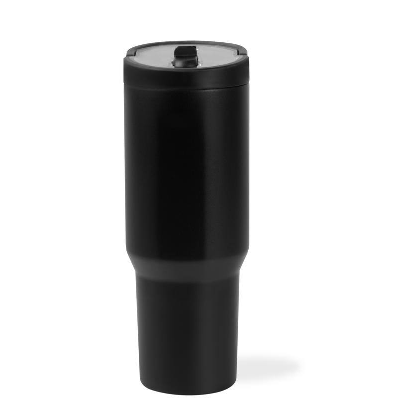 Alt View 2. HydroJug - 32 oz Black Sports Water Bottle w/Straw - Black.