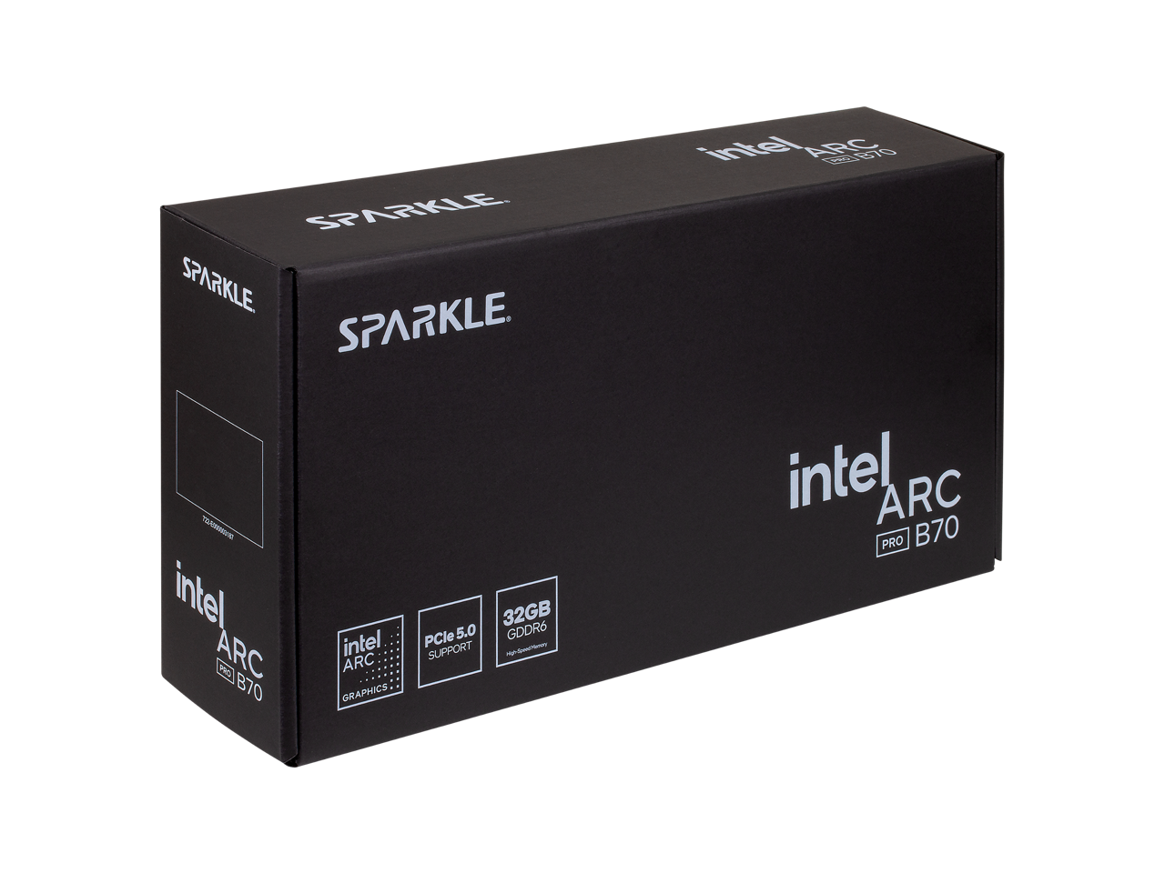 SPARKLE SPARKLE SPARKLE.  
TEARG intel 32GB GDDR6 PCIe 5.0 ARC intel SUPPORT -g_ PRO ARC B70 GRAPHICS intel ARC 010 intel ARC PRO B70