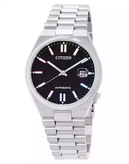 Citizen - Tsuyosa Automatic 21 Jewels NJ0151-53E Mens Watch Stainless Steel Black Dial 50M - Silver/Black