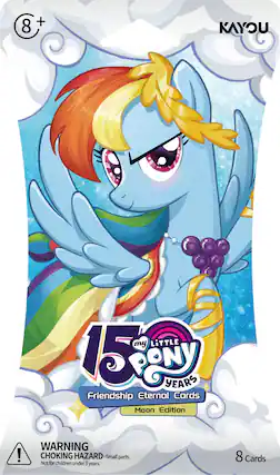 8+ KAYOU My Little Pony 15 Years Friendship Eternal Cards Moon Edition! WARNING CHOKING HAZARD - Small parts. Not for children under 3 years. 8 Cards