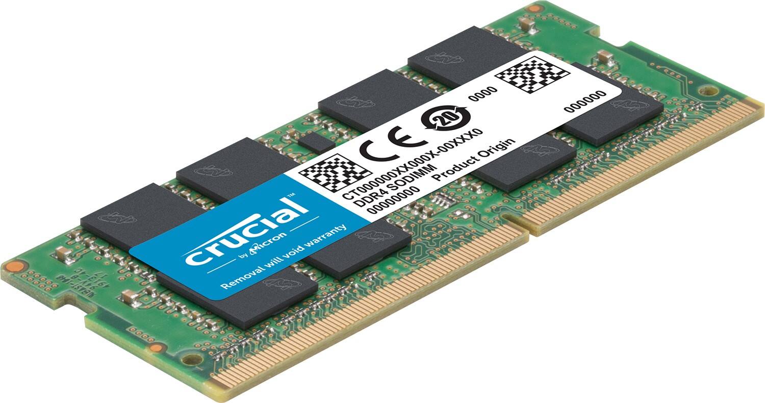 Crucial 16GB DDR4 3200MHz C22 SODIMM Laptop Memory Green CT16G4SFRA32A