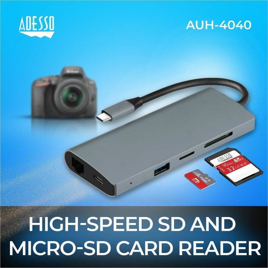 ADESSO AUH-4040

HIGH-SPEED SD AND MICRO-SD CARD READER