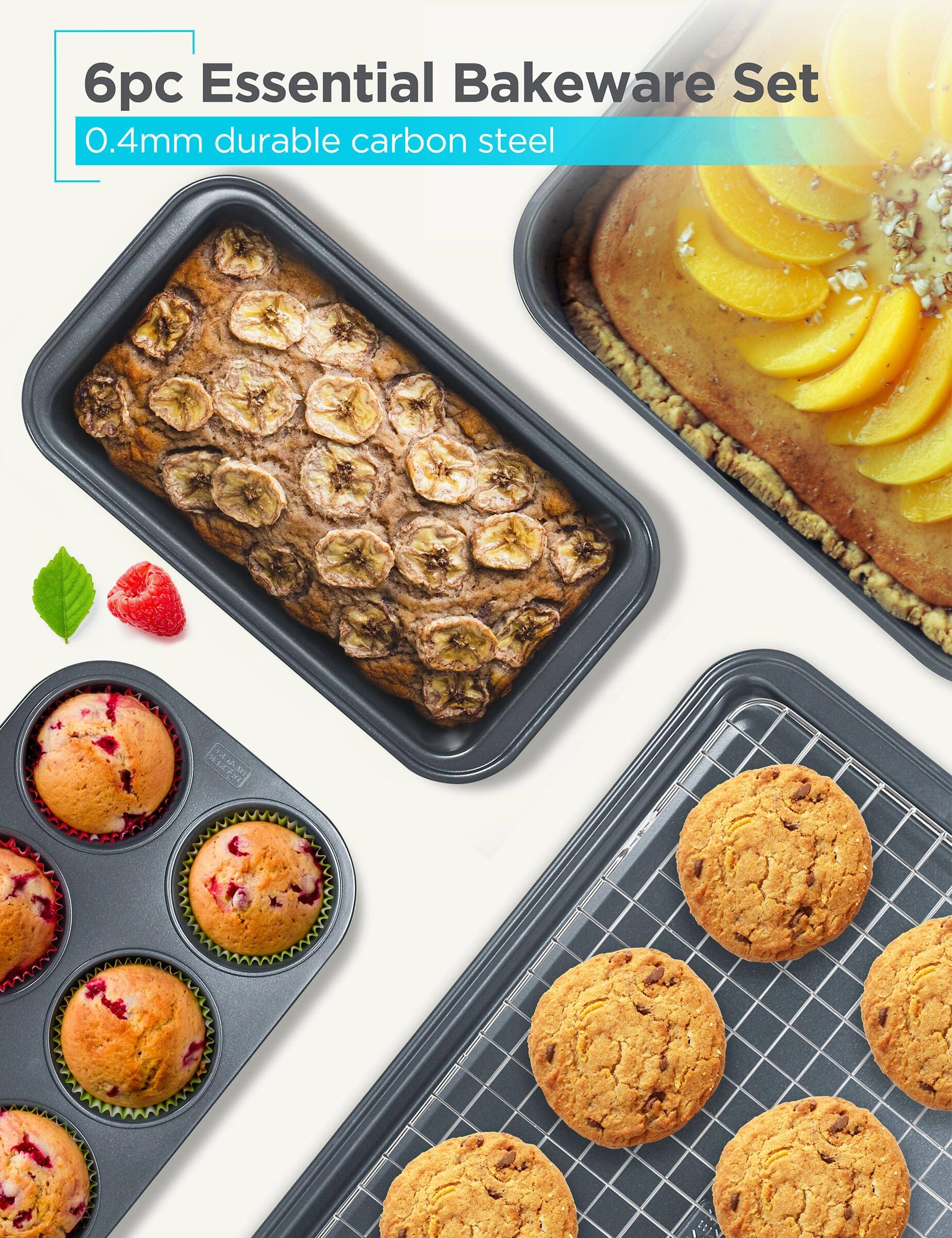 6pc Essential Bakeware Set
0.4mm durable carbon steel