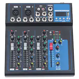 Stock Preferred - 4 Channel Professional Bluetooth Audio Mixer - Black