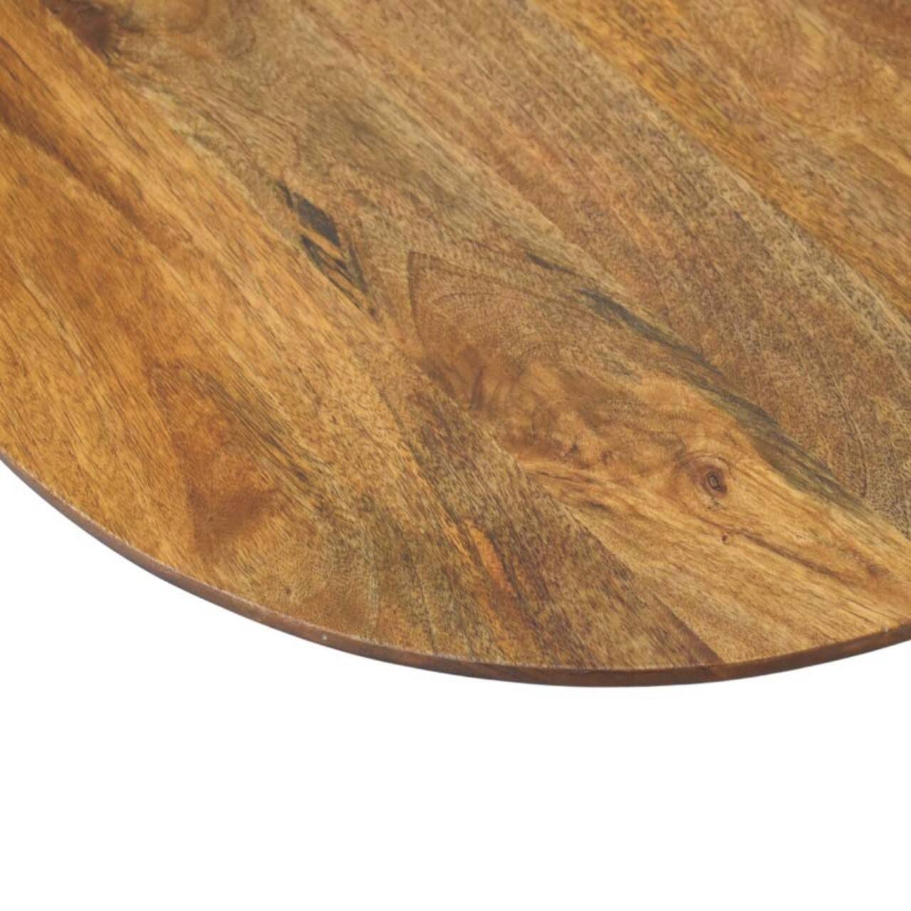 Alt View 1. Artisan Furniture - Round Fluted Coffee Table, Brown - Brown.