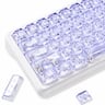 Womier - Clear Keycaps Set, Transparent Shine Through Keycap for MX-Compatible 61/68/84/87/98/100/104 Mechanical Keyboard - White