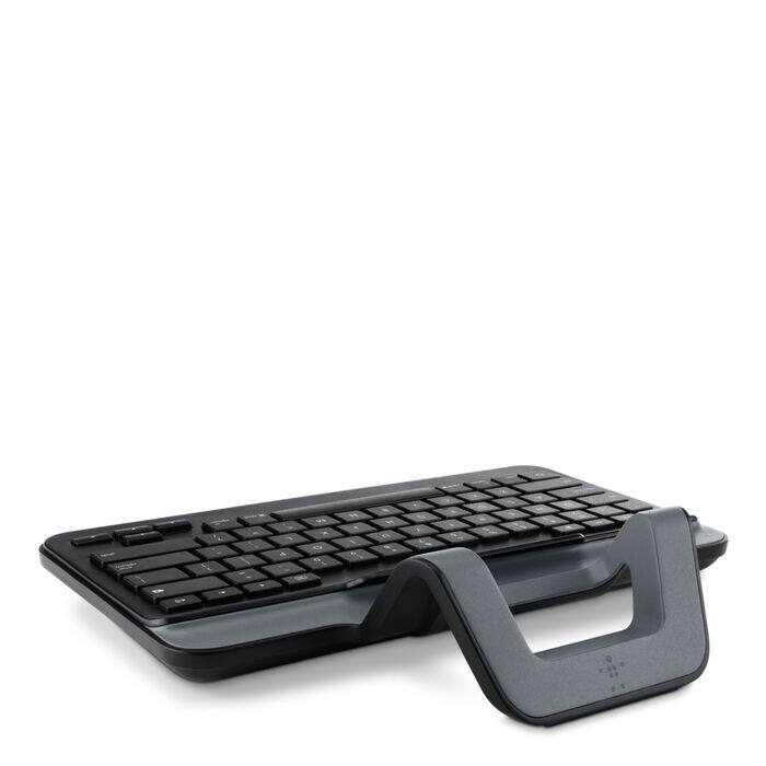 Alt View 2. Belkin - Wired Tablet Keyboard w/ Stand for iPad (Lightning Connector) - Black.