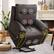 Front. Bestier - Wide Modern Leather Rhombus Power Reclining Heated Massage Chair with USB and Dual Hidden Cup Holders - 40.6" Wide - Brown.