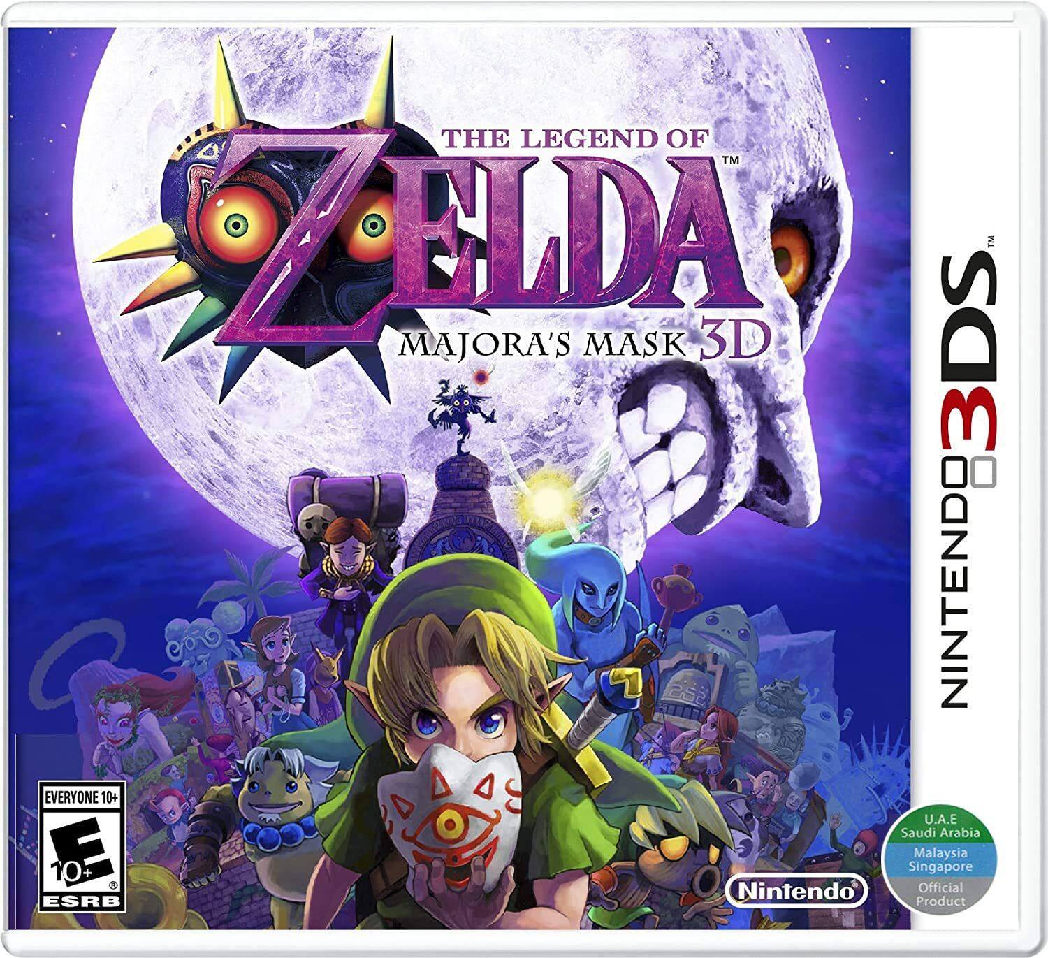 The Legend of Zelda: Majora's Mask 3D  
Nintendo 3DS  
Everyone 10+  
ESRB  
U.A.E Saudi Arabia Malaysia Singapore Official Product - E (Everyone)