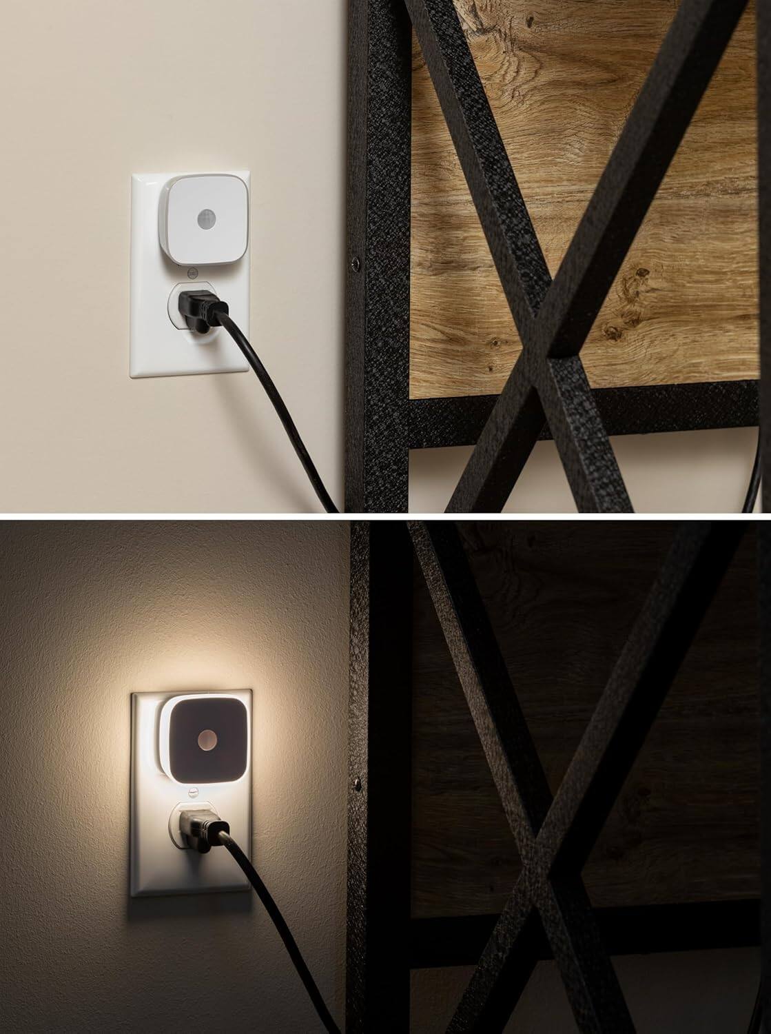 Back. RTMB - LED Plug-In Night Light, Motion & Dusk-to-Dawn Sensor, 2-Pack.