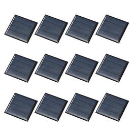 Unique Bargains - 12pcs 1.5V 0.225W 150mA Mini Solar Panels, Small Solar PV Cells for DIY Electric Toy Materials Kits - Black