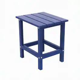 RYHNUYNE - Outdoor Patio Side Table,Small End Table for Backyard Pool Porch Garden and Lawn - Navy Blue