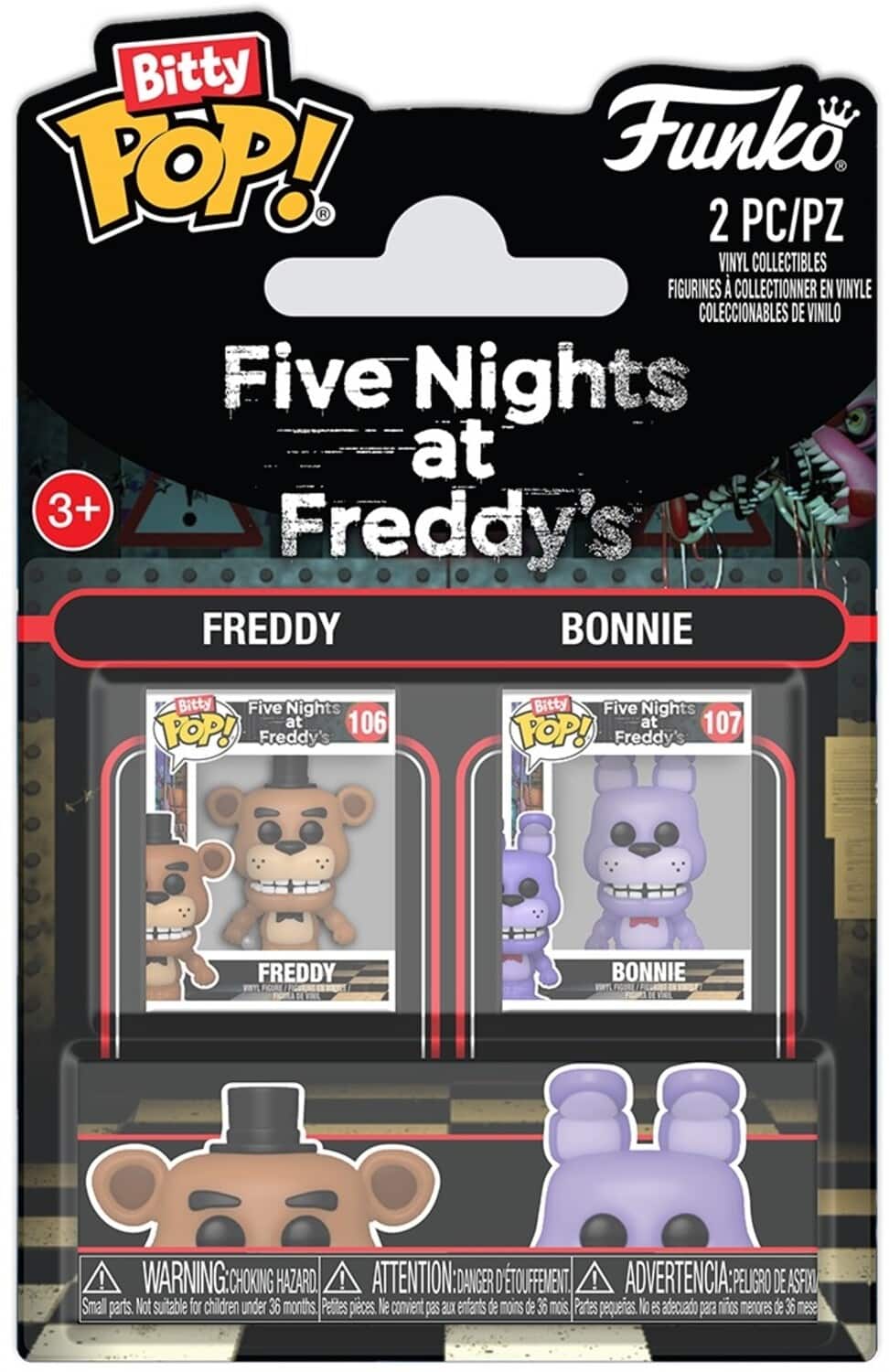 Funko Bitty POP!: Five Nights at Freddy's 2-Pack - Freddy & Bonnie (FNAF) - COLLECTABLES - Multicolor