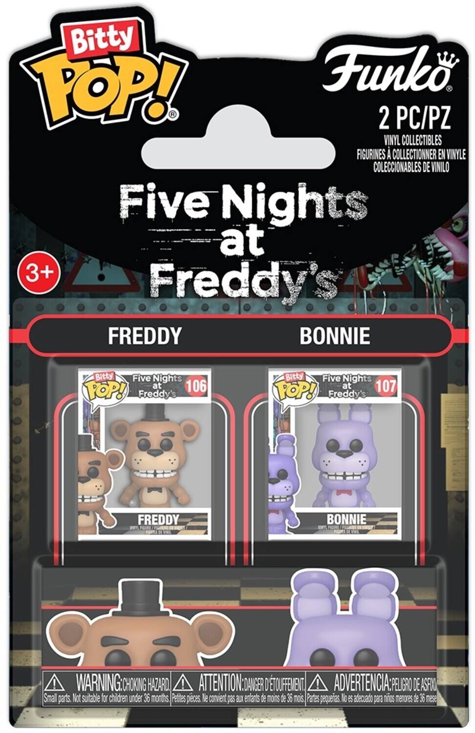 Funko Bitty POP!: Five Nights at Freddy's 2-Pack - Freddy & Bonnie (FNAF) - Collectibles