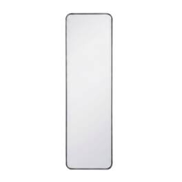 Elegant Decor - Soft corner metal rectangular mirror 18x60 inch - Silver