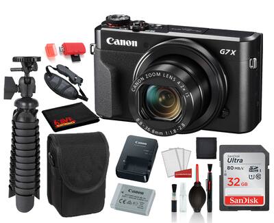 Canon PowerShot G7 X Mark II Camera w SanDisk 32gb SD card, 12 Canon PowerShot G7 X Mark II Camera w SanDisk 32gb SD card, 12