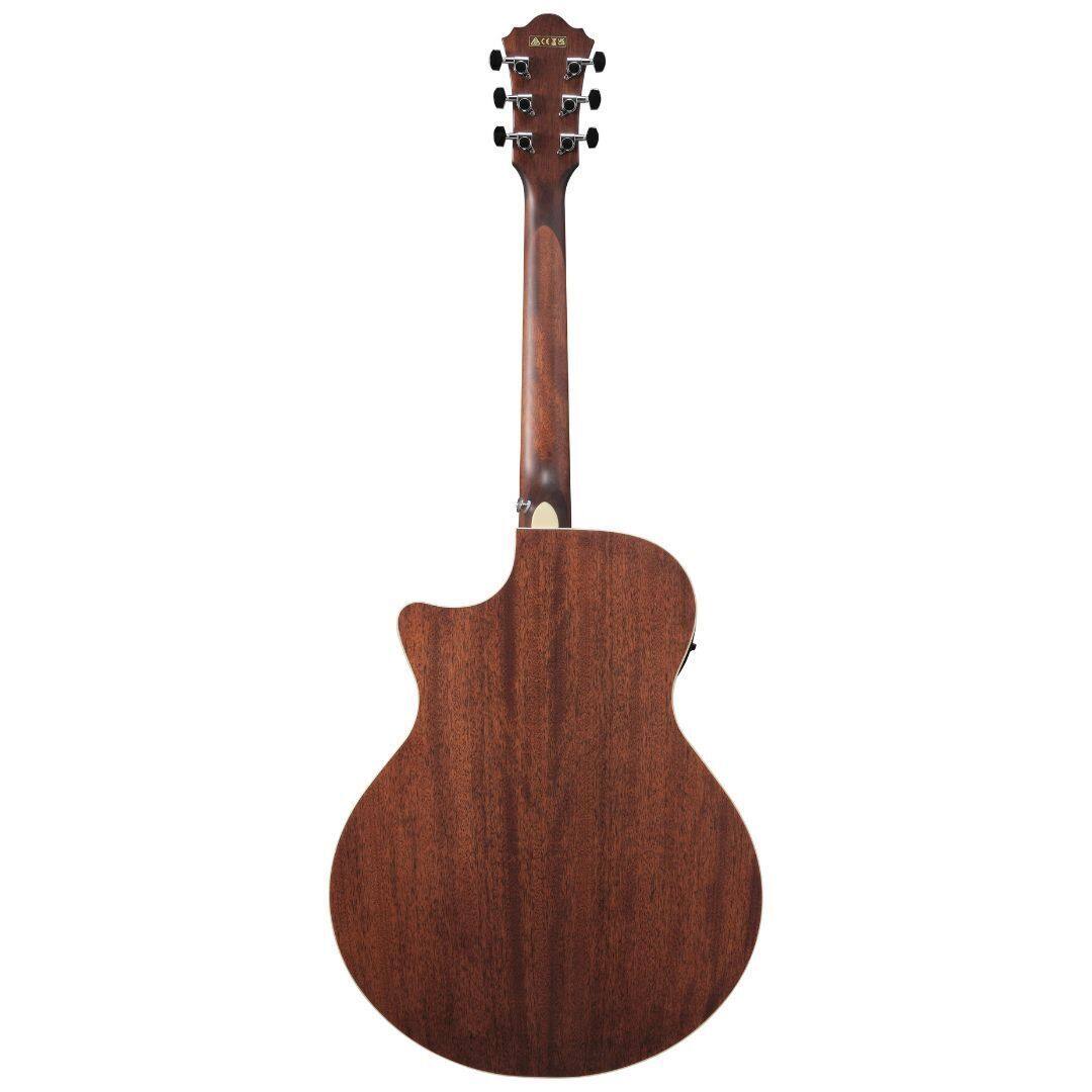 Back. Ibanez - Ibanez AE100BUF Grand Auditorium Acoustic-Electric Guitar Burgundy Flat.