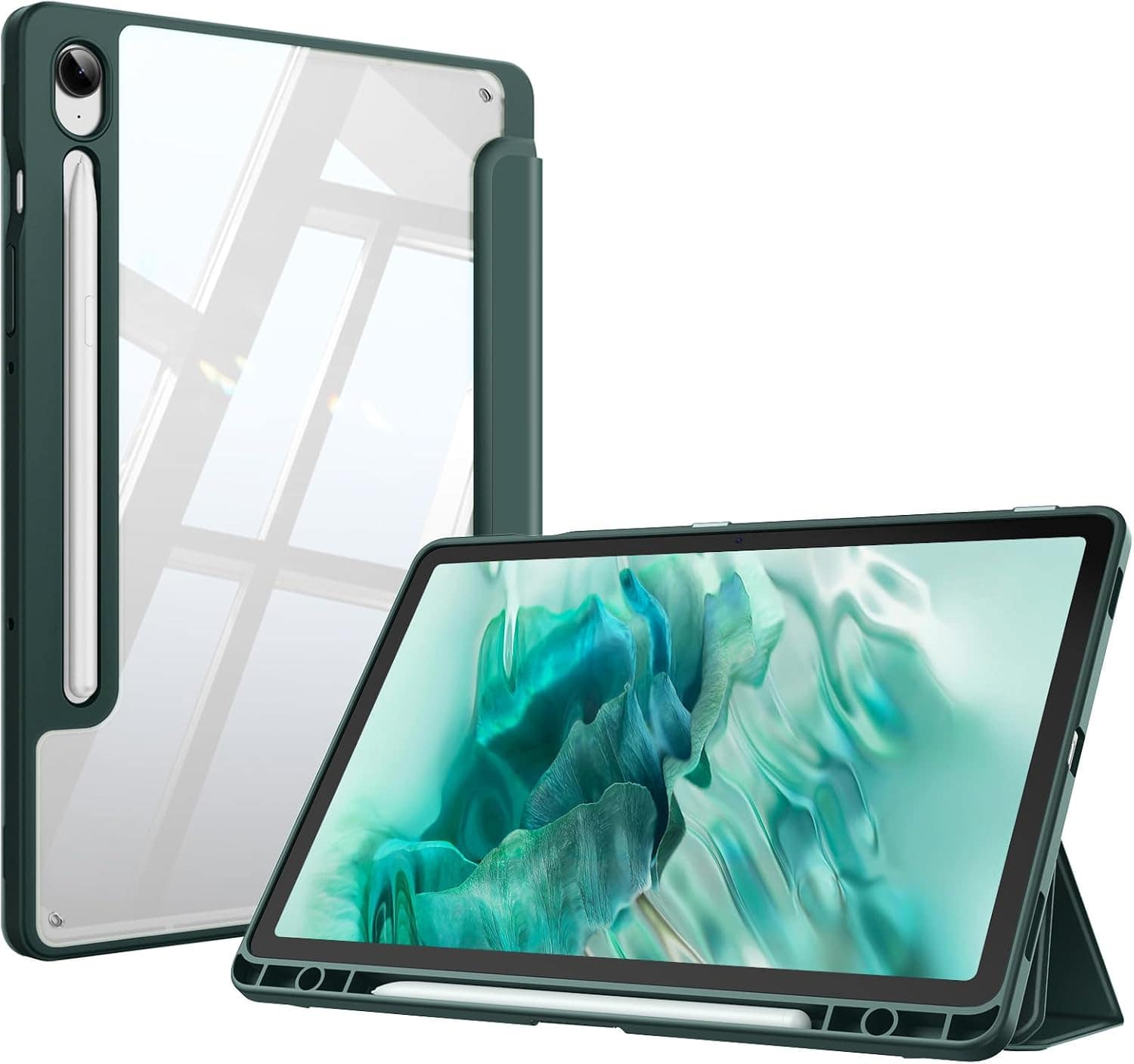 Fintie - Clear Case for Samsung Galaxy Tab S10 Lite / Tab S10 FE / Tab S9 FE / Tab S9 10.9'', Trifold Stand Shockproof TPU Bumper - Midnight Green price history on PriceWatchPro