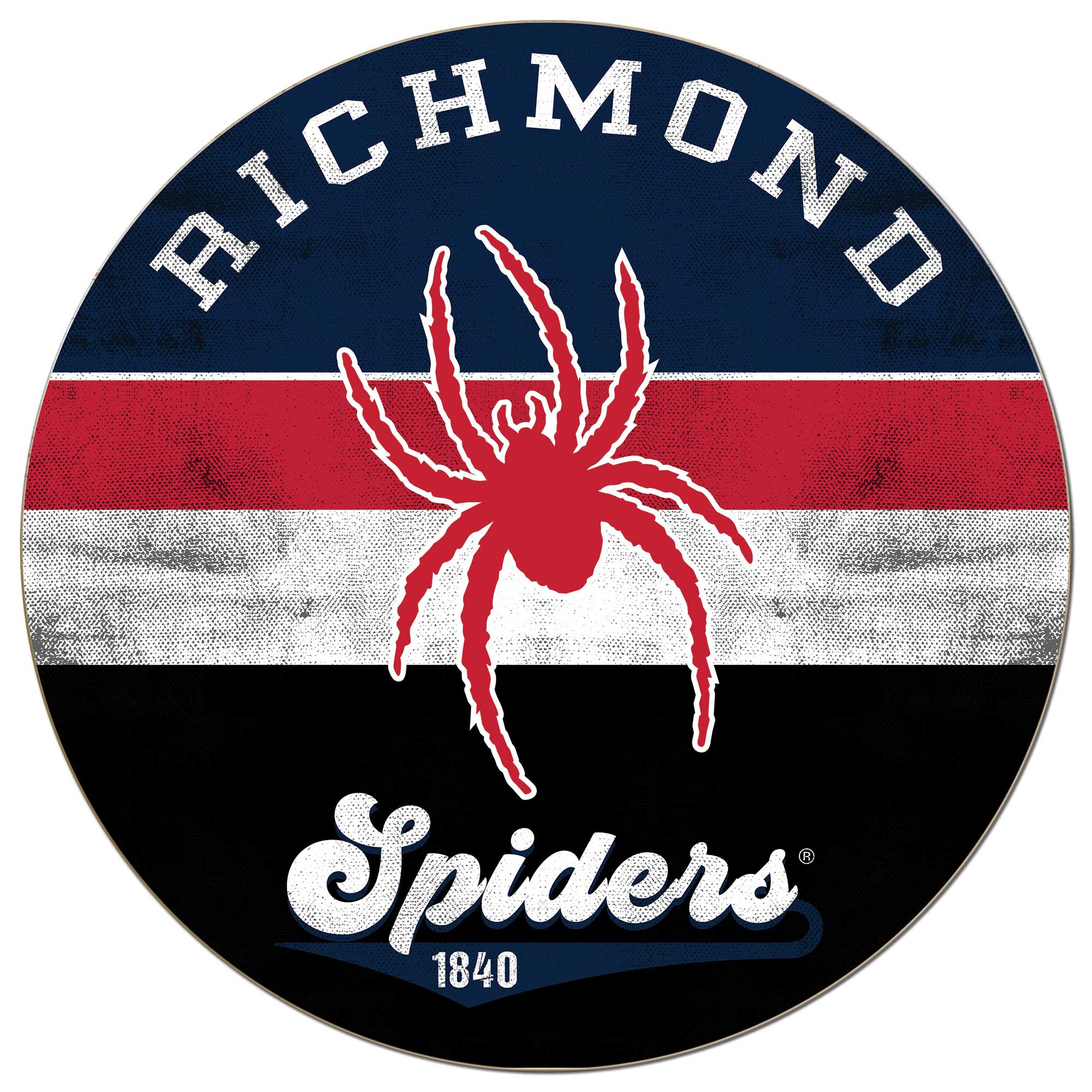 Richmond Spiders 20'' x 20'' Retro Logo Circle Sign